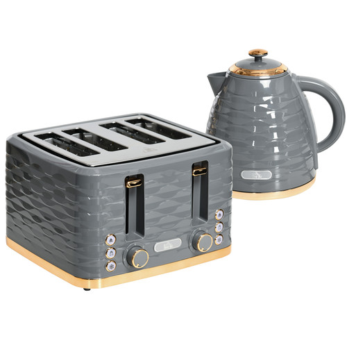 Homcom kettle and toaster set - and,