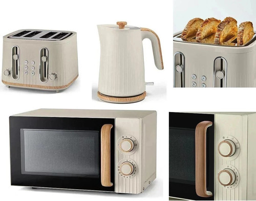 Cream wood kettle and slice - wood, 4