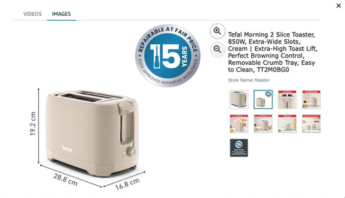 Tefal slice toaster - tefal, and